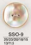 SSO9 Bouton brillant à 2 trous en coquillage naturel