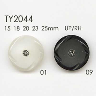 TY2044 Bouton en résine polyester/strass