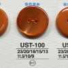 USB100 Bouton en nacre naturelle noire teinte, 2 trous sur le devant, brillant