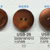 USB26 Coquille de nacre noire teinte naturellement, bouton brillant à deux trous
