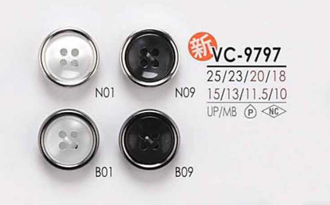 VC9797 Bouton à tige fermée style coquille à teindre