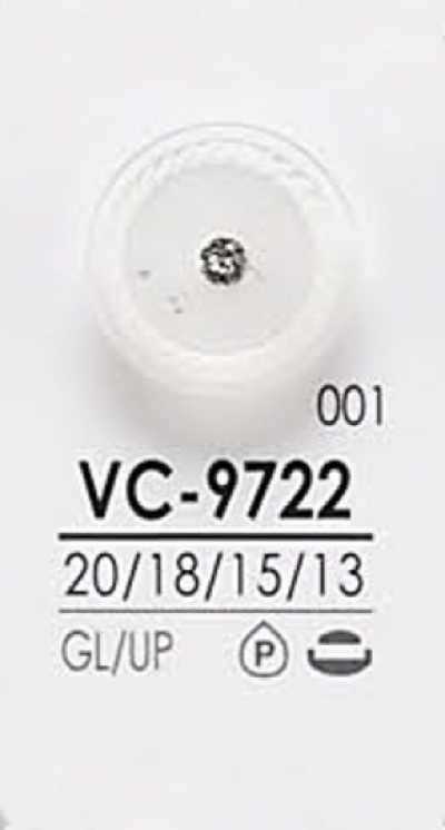 VC9722 Bouton en pierre de cristal teintable, style Pin Curl