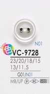 VC9728 Bouton œillet à deux trous teignable