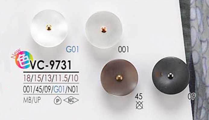 VC9731 Bouton à pin curl à effet nacré pour teinture