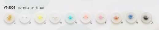 VT5004 Boutons colorés pour chemises, polos et vêtements légers
