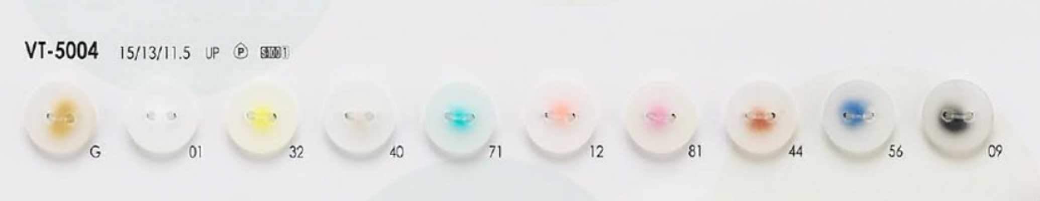 VT5004 Boutons colorés pour chemises, polos et vêtements légers