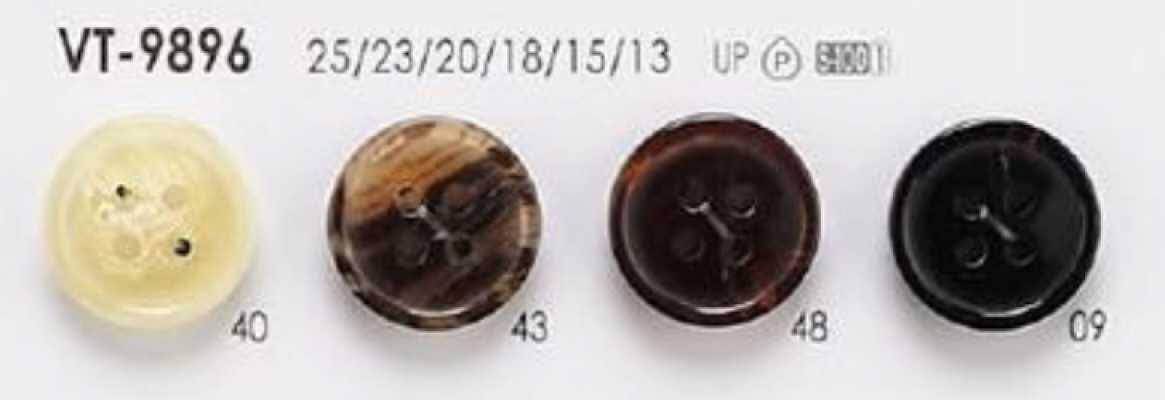 VT9896 Bouton en polyester style corne de buffle à 4 trous