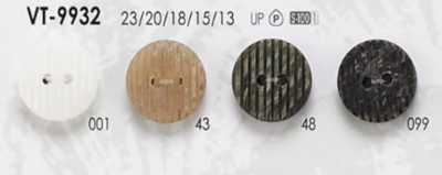 VT9932 Bouton en résine polyester à 2 trous avec trous frontaux