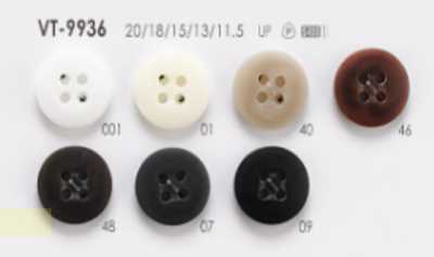 VT9936 Bouton en résine polyester à 4 trous sur le devant