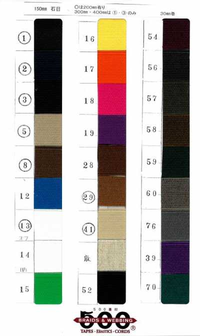 石目ゴム Bande élastique texturée, type large
