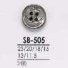 SB505 Bouton 4 trous en nacre noire