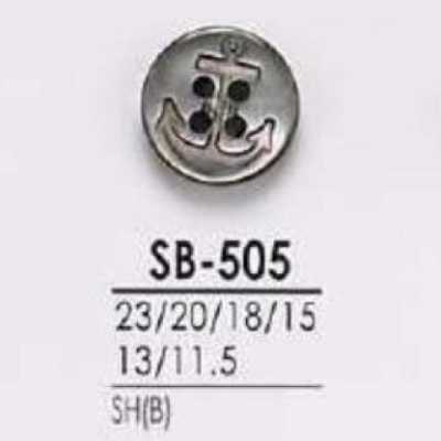SB505 Bouton 4 trous en nacre noire