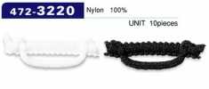 472-3220 Boucle à bouton, type nylon bouclé, horizontale, 37 mm (10 pièces)