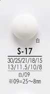 S17 Boutons pour chemises et manteaux, pour vêtements noirs et teints