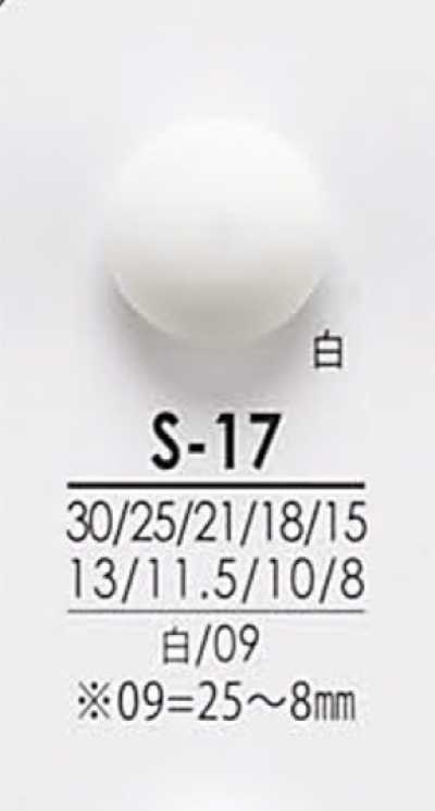 S17 Boutons pour chemises et manteaux, pour vêtements noirs et teints