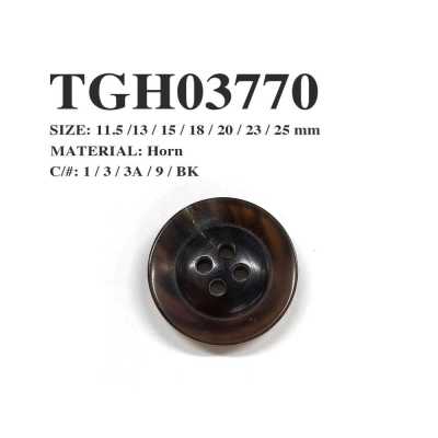 TGH03770 Bouton original en corne de buffle à quatre trous