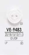 VE9483 Bouton de chemise noir et teignable