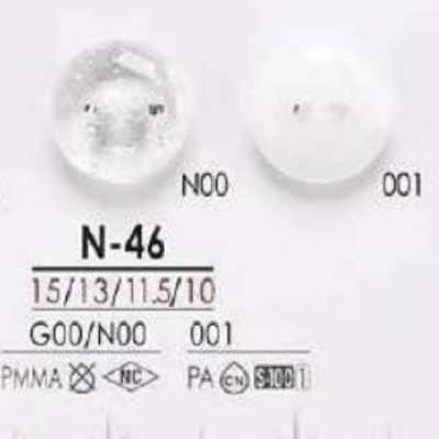 N46 Bouton à deux trous en résine nylon
