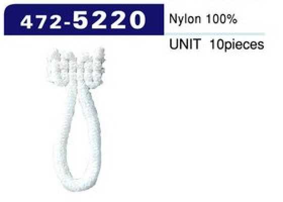 472-5220 Passant de bouton en nylon duveteux, grand modèle (Qté 10)