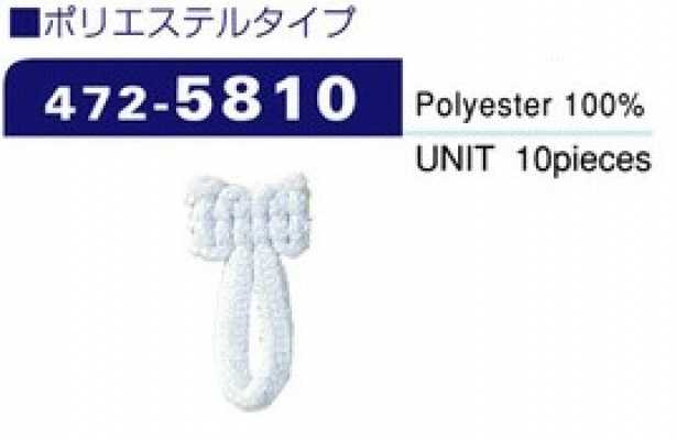 472-5810 Boucle de bouton, type polyester (10 pièces)