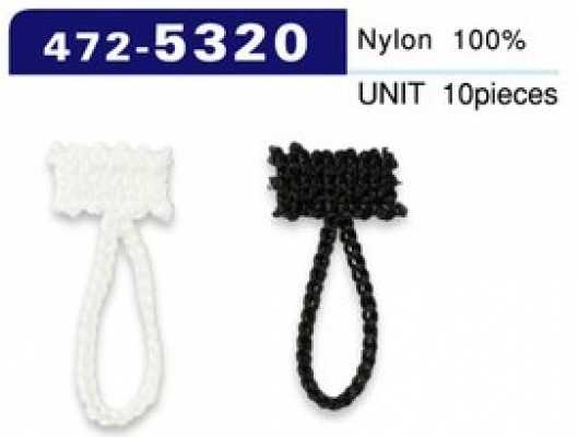 472-5320 Boucle à bouton, type cordon chaîne, longueur totale 30 mm (10 pièces)
