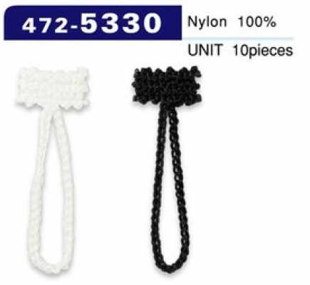 472-5330 Type de cordon à boucle pour bouton, longueur totale 38 mm (10 pièces)