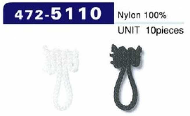 472-5110 Boucle pour bouton, type cordon tressé, longueur totale 18 mm (10 pièces)