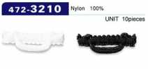 472-3210 Bouton Boucle Type Nylon Laineux Horizontal 26mm (10 Pièces)