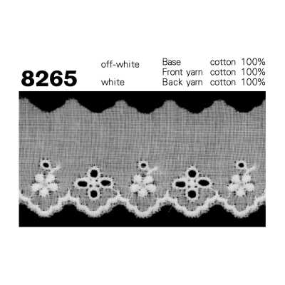 8265 Dentelle étroite en coton