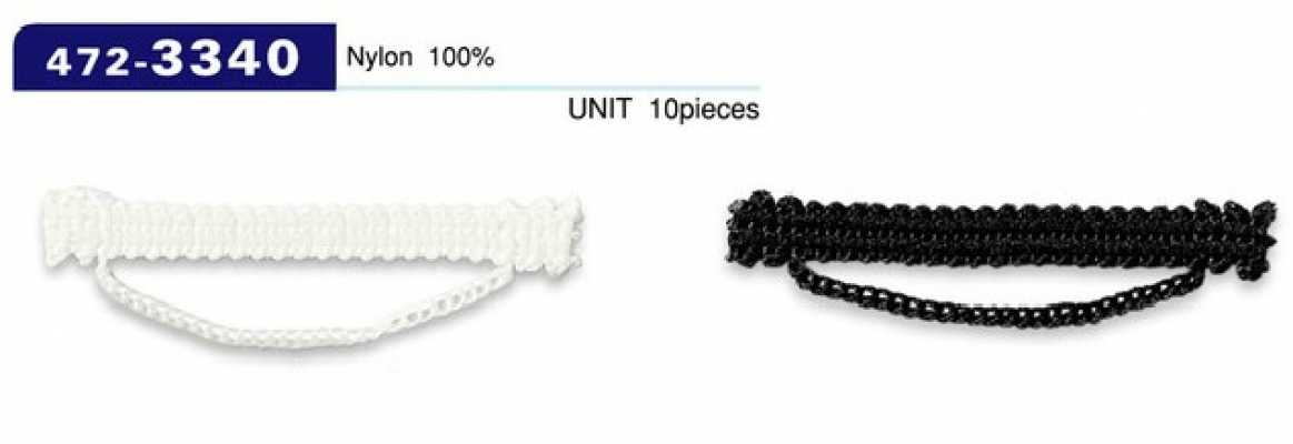 472-3340 Cordon de type chaîne à boucles de bouton, horizontal, 55 mm (10 pièces)