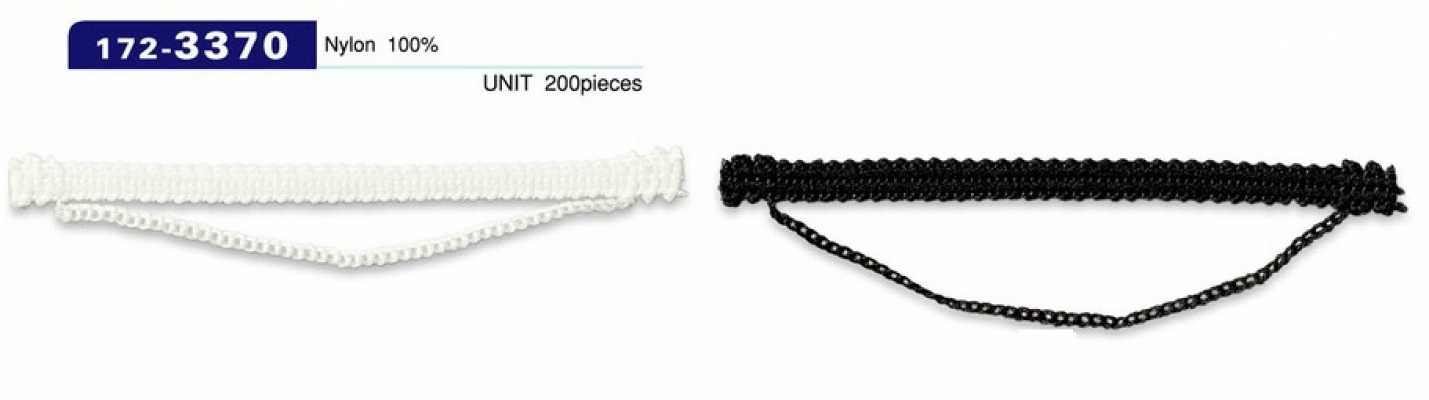 172-3370 Brides de bouton, type cordon chaîne, env. 7 mm H x 85 mm l (200 pièces).