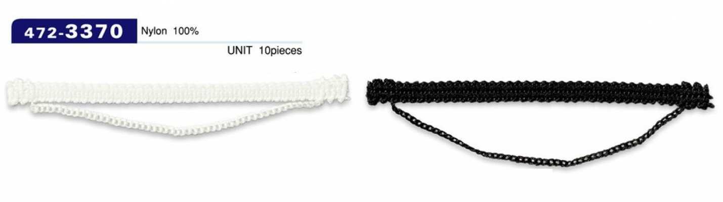 472-3370 Brides de bouton, type cordon chaîne, 7 mm H x 85 mm W (lot de 10)