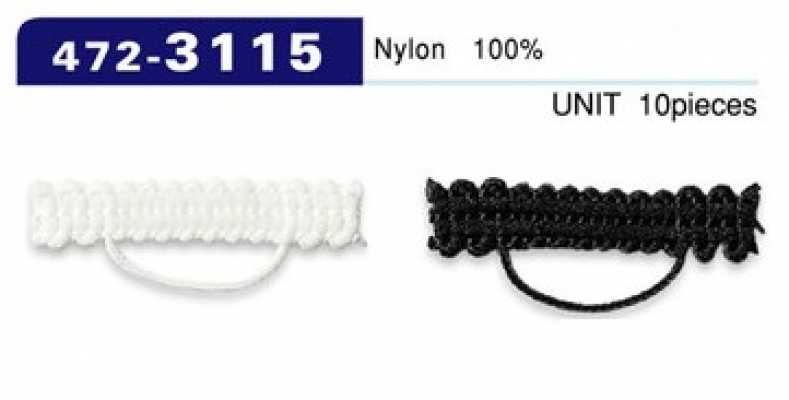 472-3115 Passant de bouton, type corde tressée, horizontal, 30 mm (10 pièces)