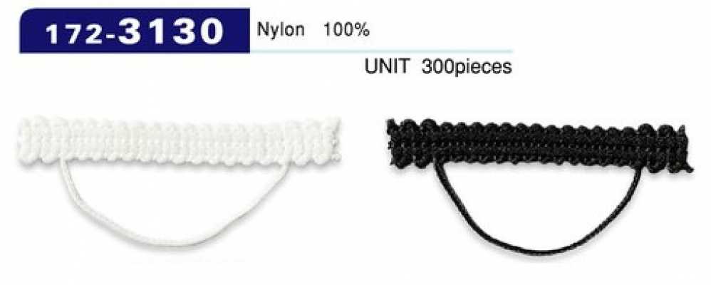 172-3130 Boucle de bouton, type cordon tressé, horizontal, 45 mm (lot de 300)