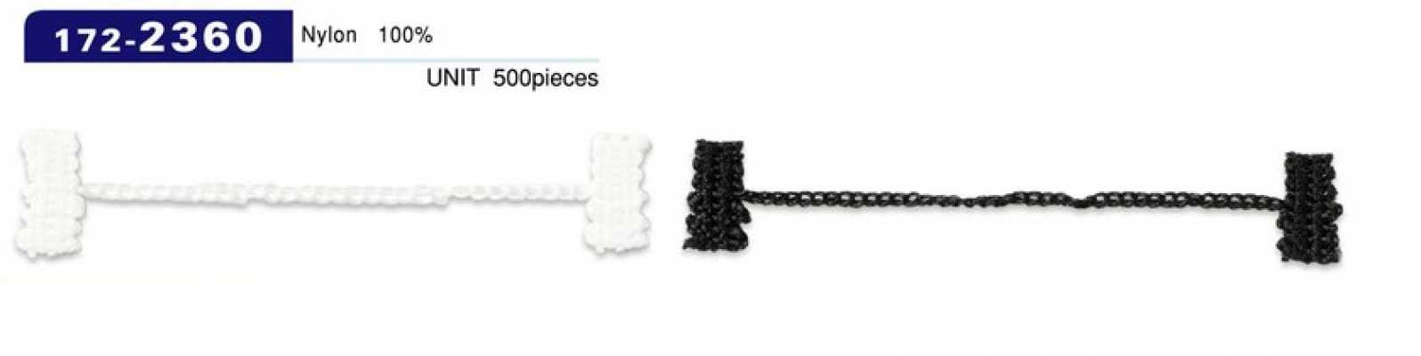 172-2360 Butée de doublure pour boucle de bouton, type cordon-chaîne, longueur totale 75 mm (lot de 500)