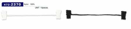 472-2370 Butée de cordon à boucle pour bouton, type cordon-chaîne, longueur totale 85 mm (10 pièces)