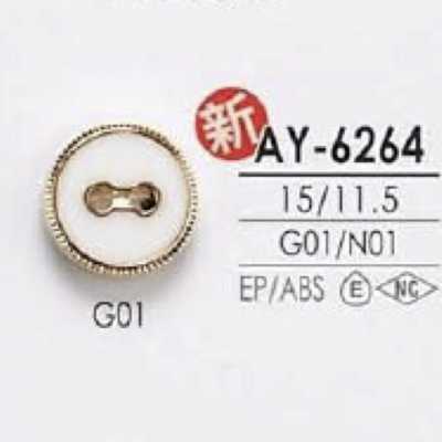 AY6264 Bouton à deux trous en résine époxy/résine ABS