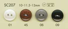 SC207 Boutons DAIYA BUTTONS résistants aux chocs, série HYPER DURABLE, boutons en polyester style nacre