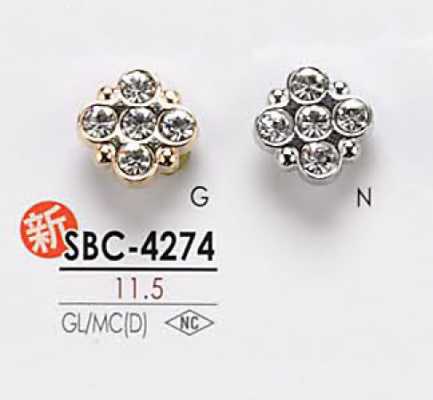 SBC4274 Bouton en pierre de cristal