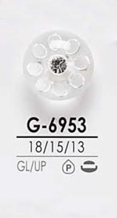 G6953 Bouton en pierre cristal style Pin Curl teintable