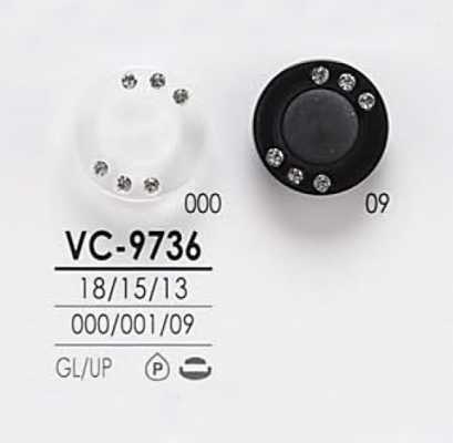 VC9736 Bouton en pierre de cristal teintable