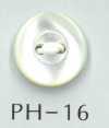 PH16 Bouton en nacre à 2 trous avec bord
