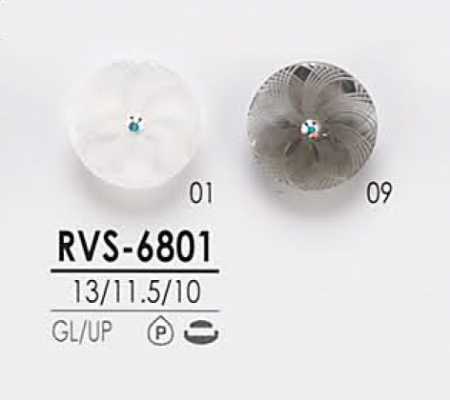 RVS6801 Bouton en pierre de cristal style Pin Curl pour teinture