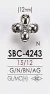 SBC4243 Bouton En Métal à Motif De Fleurs