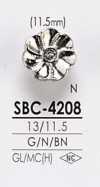 SBC4208 Bouton En Métal à Motif De Fleurs