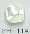 PH114 Bouton carré en nacre à 2 trous