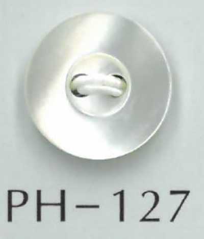 PH127 Bouton en coquillage encastré à 2 trous