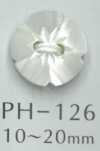 PH126 Bouton fleur en coquillage à 2 trous