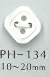 PH134 Bouton Coquillage En Forme De Diamant Avec Bordure 4 Trous