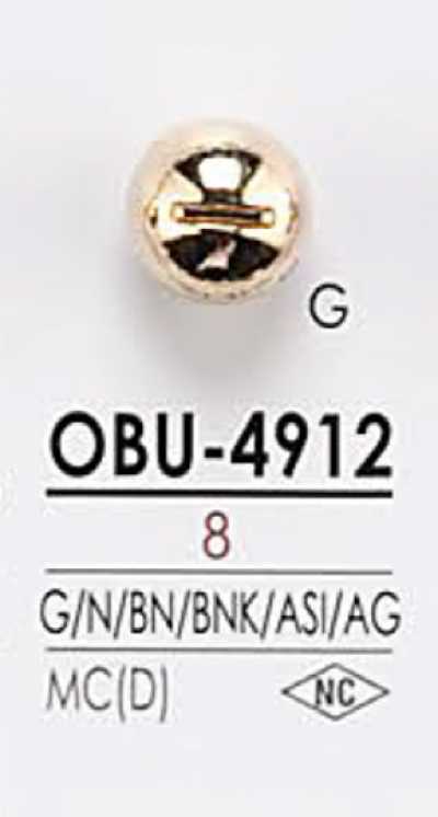 OBU4912 Bouton métallique motif vis